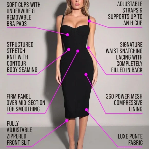 Ta3 lushy pencil shapewear dress - Picture 7 of 8